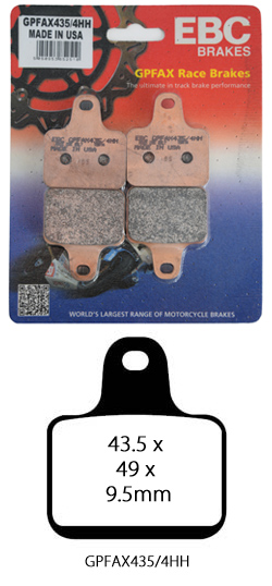 GPFAX EBC Front Brake Pads for Aftermarket Calipers (1 Pack - enough for 1 Caliper) (GPFAX435/4HH)