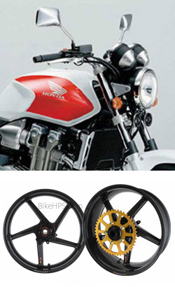 BST Carbon Fibre 5 Spoke Wheels for Honda CB1300F 3> 2003> onwards - Road & Race 