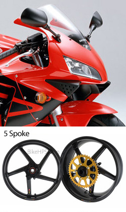 BST Carbon Fibre 5 Spoke Wheels for Honda CBR600RR (inc. ABS models) 3> 2003> onwards - Road & Race 