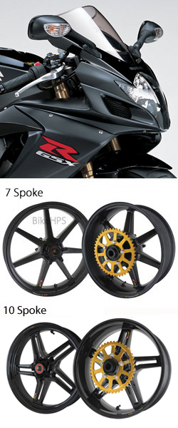 BST Carbon Fibre Wheels for Suzuki GSX-R600 K6-K7 2006-2007 - Road & Race 