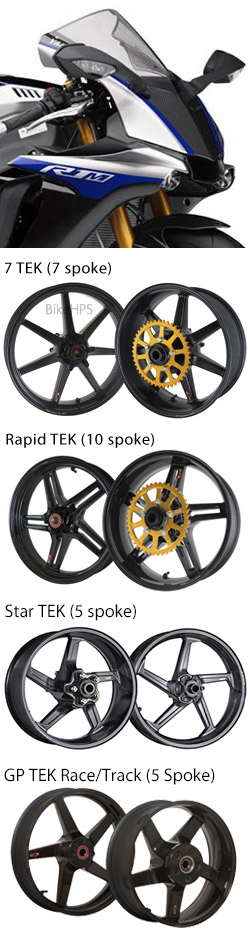 BST Carbon Fibre Wheels for Yamaha YZF-R1 & YZF-R1M 2015> onwards - Road & Race