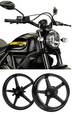 BST Carbon Fibre Wheels for Ducati Scrambler 800 2015> onwards Road & Race