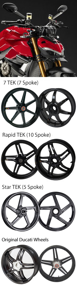 BST Carbon Fibre Wheels for Ducati Streetfighter V4 (All models) 2020> onwards Road & Race 