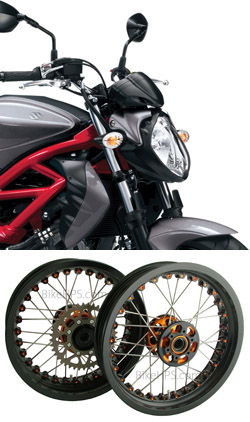 Kineo Wire Spoked Wheels for Suzuki SFV650 Gladius 2009-2015 