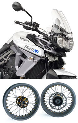 Kineo Wire Spoked Wheels for Triumph Tiger 800, 800XR, 800XRT & 800XRX 2010> onwards 