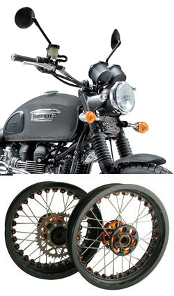 Kineo Wire Spoked Wheels for Triumph Scrambler 865 2011-2016 