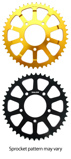 Talon Rear Sprocket for Core Moto Apex-6 Motorcycle Wheels  (Gold) 