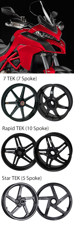 BST Carbon Fibre Wheels for Ducati MTS1200 Multistrada 2010> onwards - Road & Race 