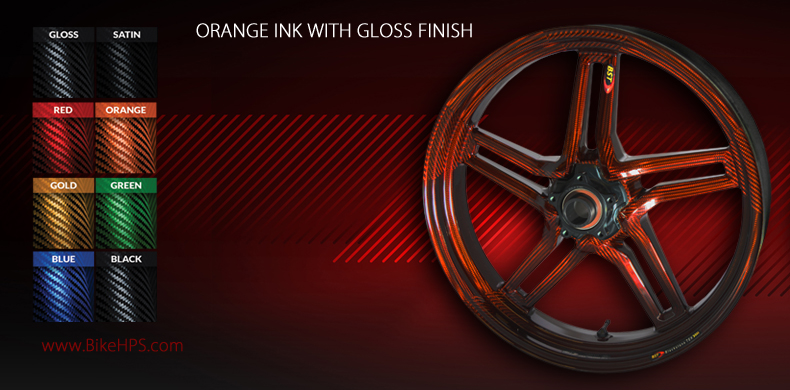 BST Rapid TEK Carbon Fibre Wheels Orange Ink