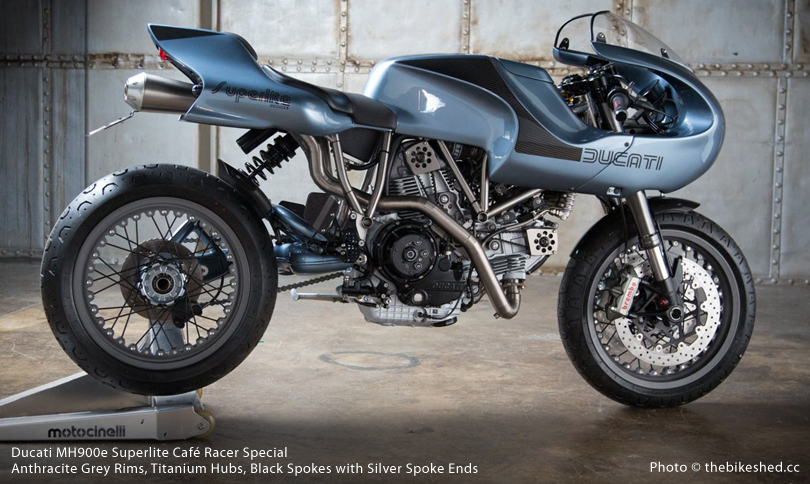 Ducati MH900e Superlite Cafe Racer Special with Kineo Spoked Wheels