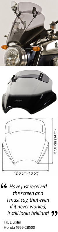MRA Vario Touring Screen For Unfaired Bikes (VTNB)