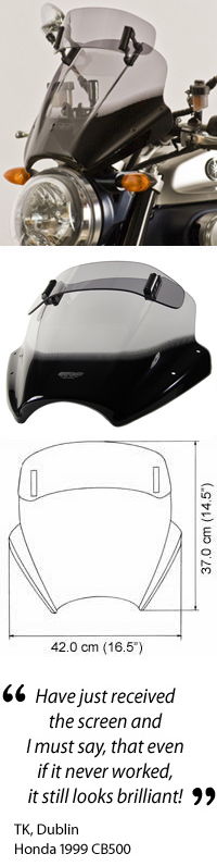 MRA Vario Touring Screen For Unfaired Bikes (VTNB) 