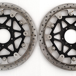 Used Brembo Serie Oro 330mm Floating Front Brake Discs for Ducati (Pair) (2x 78B40890) 