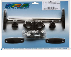 MRA HKSL Spare Mounting Kit for Unfaired Bikes with extended arms for 22mm & 25.4mm Handle Bars 