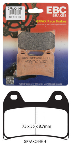 GPFAX EBC Front Brake Pads for Brembo HPK/P3034 Calipers (2 Packs - enough for 2 Calipers) (GPFAX244HH)