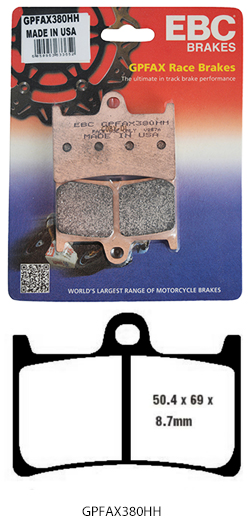 GPFAX EBC Front Brake Pads for Aftermarket Calipers (1 Pack - enough for 1 Caliper) (GPFAX380HH)