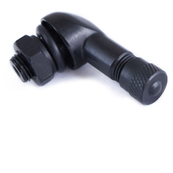 90 Degree 8.3mm Aluminium Tyre Valve (Black) 