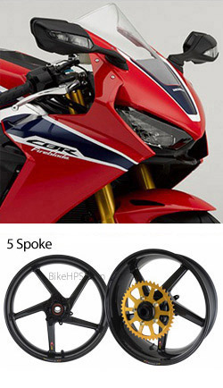 BST Carbon Fibre 5 Spoke Wheels for Honda CBR1000RR Fireblade & Fireblade SP 2017-2019 (Pair) 