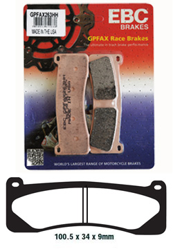 GPFAX EBC Brake Pads for AP Racing/Lockheed 6 Piston Calipers (1 pack enough for 1 caliper) (GPFAX263HH) 