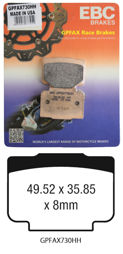GPFAX EBC Front Brake Pads for Brembo Calipers (1 Pack - enough for 1 Caliper) (GPFAX730HH)