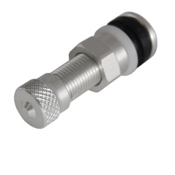 Kineo Straight Aluminium Single Tyre Valve (Silver) 