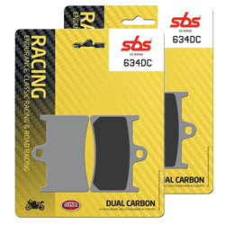 SBS 634DC Dual Carbon Front Brake Pads for Yamaha (2 Packs - enough for 2 Calipers) 