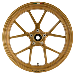 Marchesini M10RS Kompe front wheel only in Anodised Gold for Ducati Panigale & Streetfighter models
