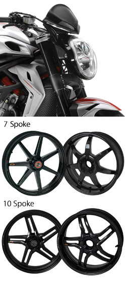 BST Carbon Fibre Wheels for MV Agusta Brutale 1000, 1050 & 1090 Models 2000> onwards - Road & Race