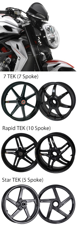 BST Carbon Fibre Wheels for MV Agusta Brutale 1000, 1050 & 1090 Models 2000> onwards - Road & Race