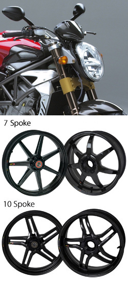 BST Carbon Fibre Wheels for MV Agusta Brutale 750 2000> onwards - Road & Race