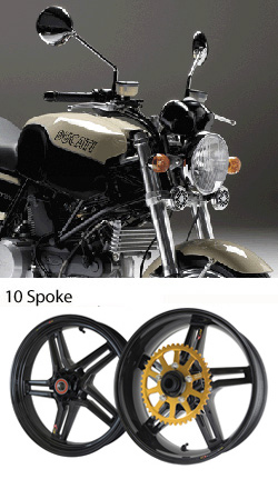 BST Rapid TEK Carbon Fibre Wheels for Ducati GT1000 SportClassic 2006> onwards - Road & Race 