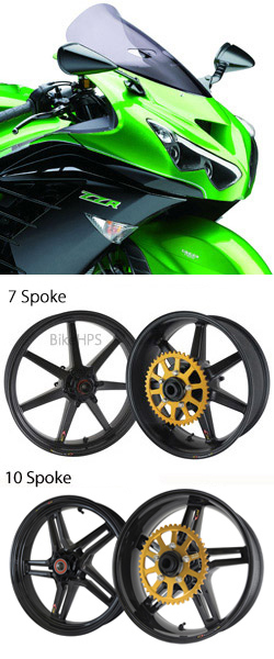 BST Carbon Fibre Wheels for Kawasaki ZZR1400 (ZX14) A1> 2006> onwards - Road & Race 