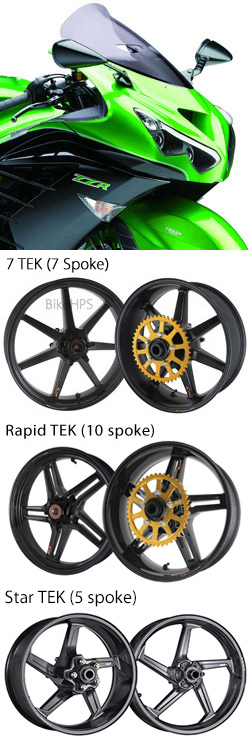 BST Carbon Fibre Wheels for Kawasaki ZZR1400 (ZX14) A1> 2006> onwards - Road & Race 