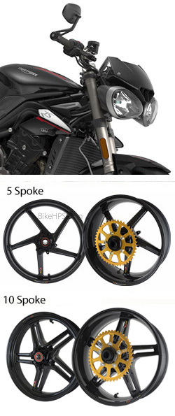 BST Carbon Fibre Wheels for Triumph 765 S, R & RS Street Triple 2017> Onwards - Road & Race 