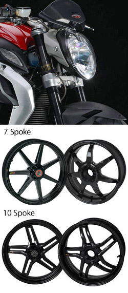 BST Carbon Fibre Wheels for MV Agusta Brutale 675 2012> onwards - Road & Race (Pair)