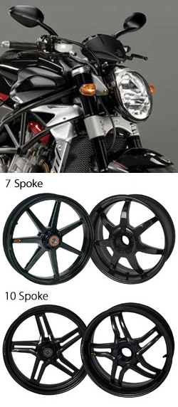 BST Carbon Fibre Wheels for MV Agusta Brutale 910, 920, 990 Models 2000> onwards - Road & Race