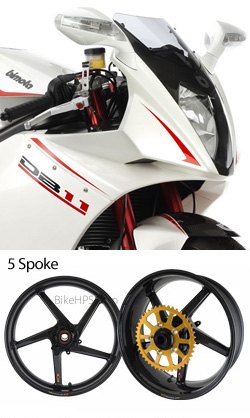 BST Carbon Fibre 5 Spoke Wheels for Bimota DB11 - Road & Race 