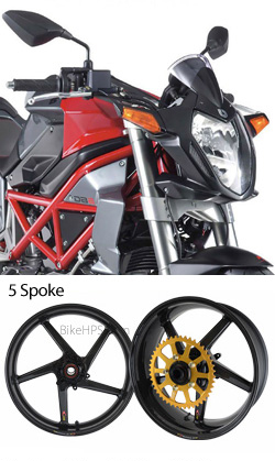 BST Carbon Fibre 5 Spoke Wheels for Bimota DB6 - Road & Race 