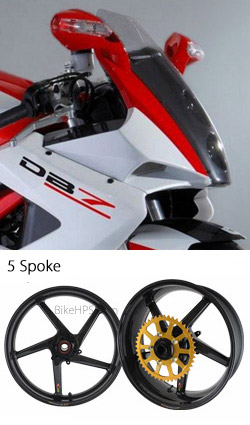 BST Carbon Fibre 5 Spoke Wheels for Bimota DB7 - Road & Race