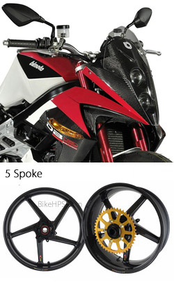 BST Carbon Fibre 5 Spoke Wheels for Bimota DB9 Brivido & Brivido S - Road & Race