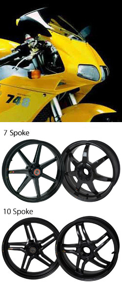 BST Carbon Fibre Wheels for Ducati 748 (all models) 1994-2003 - Road & Race (pair) 