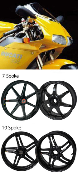 BST Carbon Fibre Wheels for Ducati 998 (all models and years) - Road & Race