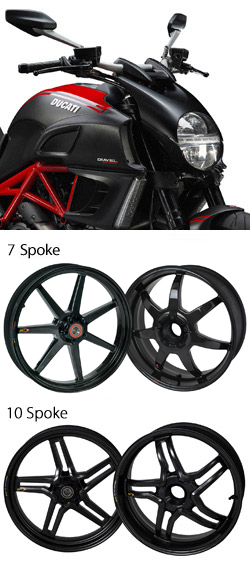 BST Carbon Fibre Wheels for Ducati Diavel - Road & Race 