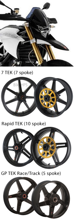 BST Carbon Fibre Wheels for Aprilia Dorsoduro 1200 2010-2018 