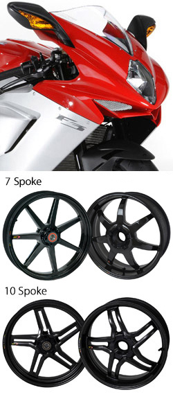 BST Carbon Fibre Wheels for MV Agusta F3 675 & 800 2012> onwards - Road & Race (Pair)