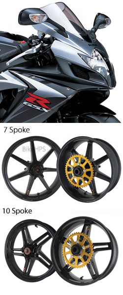 BST Carbon Fibre Wheels for Suzuki GSX-R750 K6-K7 2006-2007 - Road & Race 