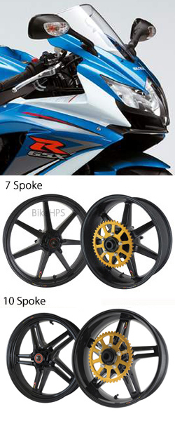 BST Carbon Fibre Wheels for Suzuki GSX-R750 K8-K9 2008-2009 - Road & Race 