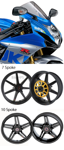 BST Carbon Fibre Wheels for Suzuki GSX-R750 L1-M2 2011-2022 - Road & Race