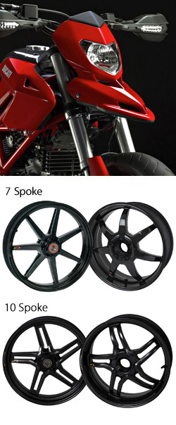BST Carbon Fibre Wheels for Ducati Hypermotard 796 2009-2012 - Road & Race (pair) 