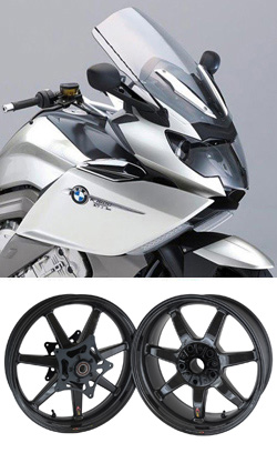 BST Carbon Fibre 7 Spoke Panther TEK Motorcycle Wheels for BMW K1600GT & K1600GTL 2011> onwards - Road & Race 